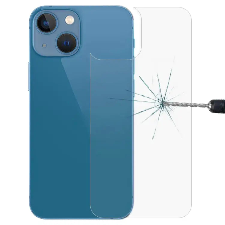 For iPhone 13 9H 2.5D Half-screen Transparent Back Tempered Glass Film - For iPhone 13(1 PC) - Apple Accessories