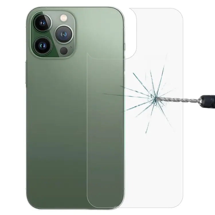 For iPhone 13 9H 2.5D Half-screen Transparent Back Tempered Glass Film - For iPhone 13 Pro Max(1 PC) - Apple Accessories