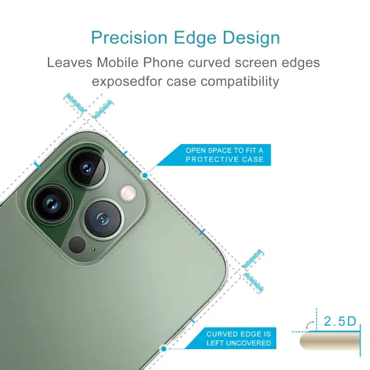 For iPhone 13 9H 2.5D Half-screen Transparent Back Tempered Glass Film - Apple Accessories