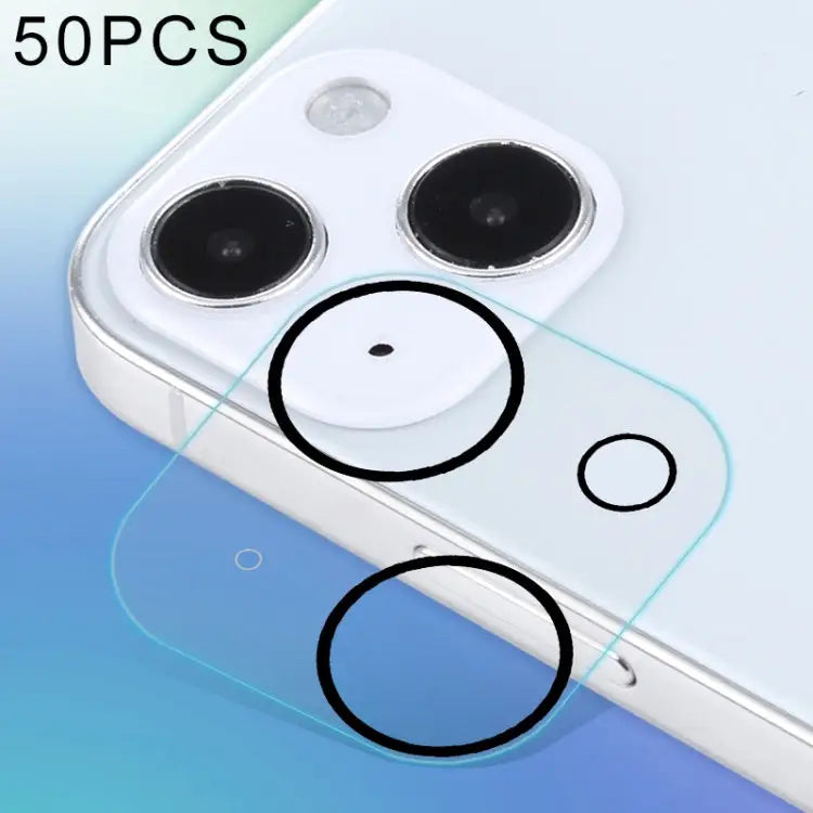 For iPhone 13 mini 50pcs HD Anti-glare Rear Camera Lens Protector Tempered Glass Film - For iPhone 13 mini(50PCS)