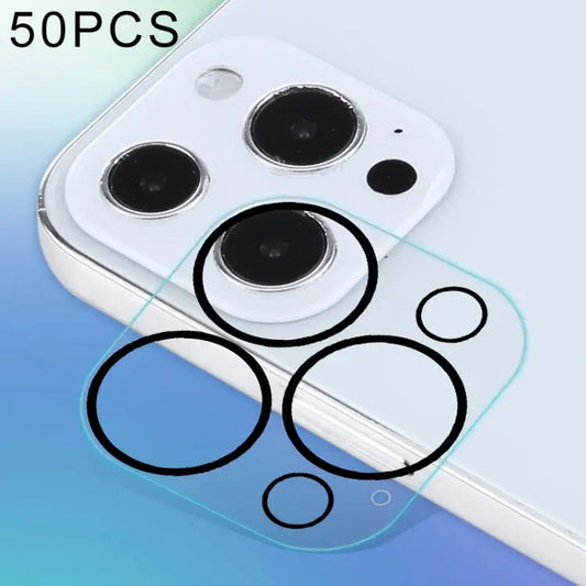 For iPhone 13 Pro Max 50pcs HD Anti-glare Rear Camera Lens Protector Tempered Glass Film - For iPhone 13 Pro Max (50PCS)
