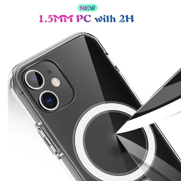 For iPhone 7 Plus / 8 Plus Magsafe Case Simple Magnetic Ring All-inclusive Clear Crystal Acrylic PC +TPU Shockproof