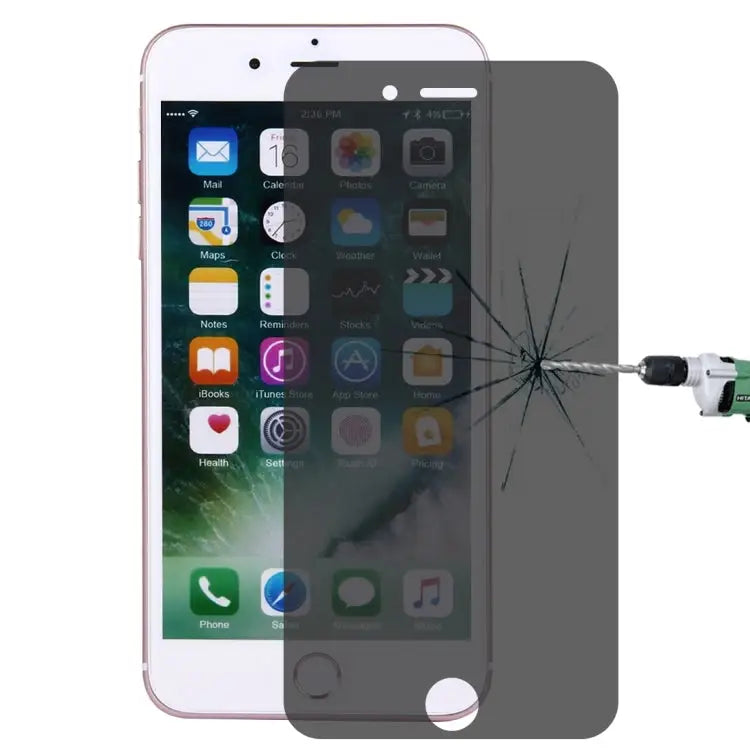 For iPhone 7 Plus/8 Plus Privacy Anti-glare Screen Protector 0.26mm 9H Surface Hardness 2.5D Explosion-proof Tempered