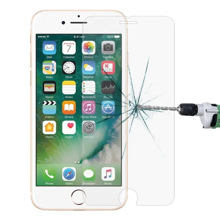 For iPhone 8 Plus & iPhone 7 Plus 0.26mm 9H Surface Hardness 2.5D Explosion-proof Tempered Glass Non-full Screen Film