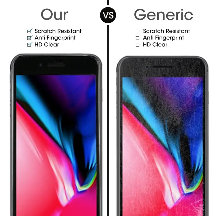 For iPhone 8 Plus & 7 Plus 0.3mm 9H Surface Hardness 5D Curved Full Screen Tempered Glass Screen Protector - For iPhone