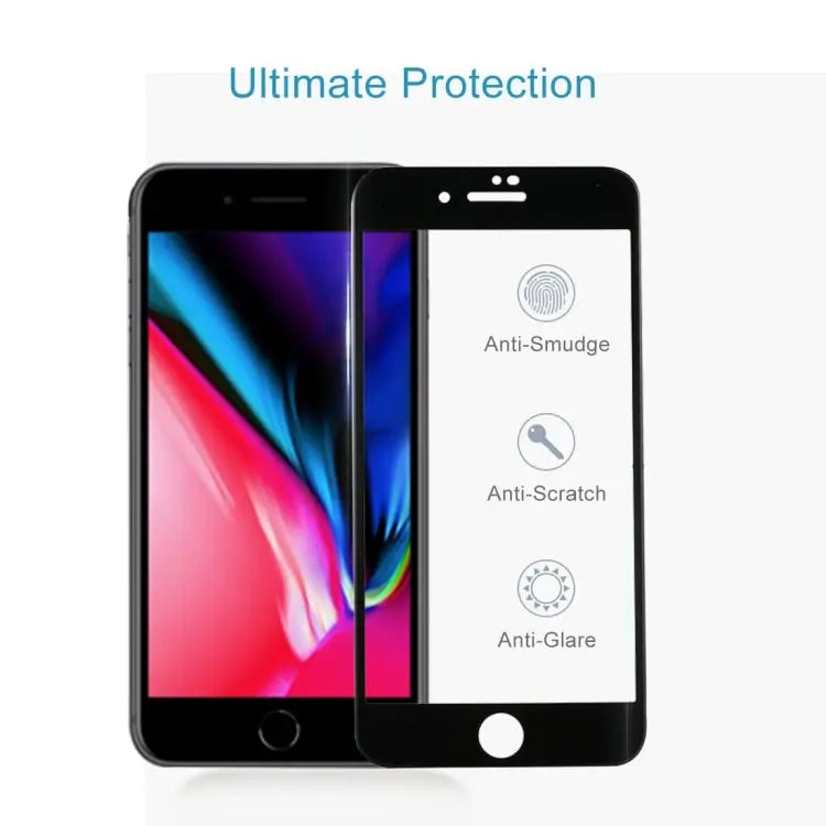 For iPhone 8 Plus & 7 Plus 0.3mm 9H Surface Hardness 5D Curved Full Screen Tempered Glass Screen Protector - For iPhone