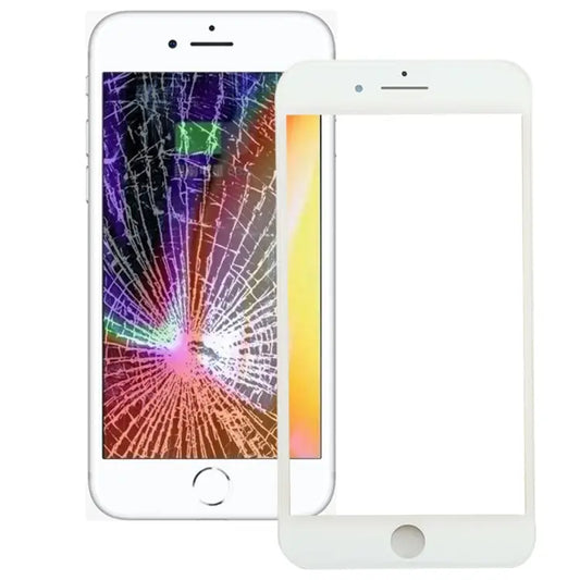 for iPhone 8 Plus Front Screen Outer Glass Lens with Front LCD Screen Bezel Frame - For iPhone 8 Plus (Frame) / White