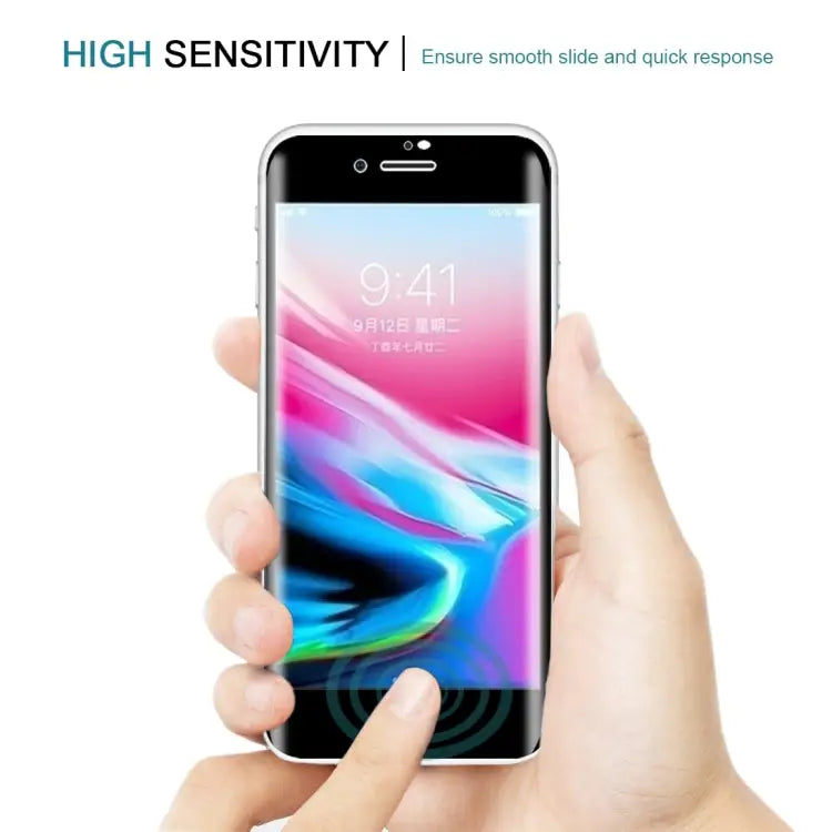 For iPhone SE 2020 / 8 / 7 0.3mm 9H Surface Hardness 4D Curved Full Screen Tempered Glass Screen Protector - For iPhone