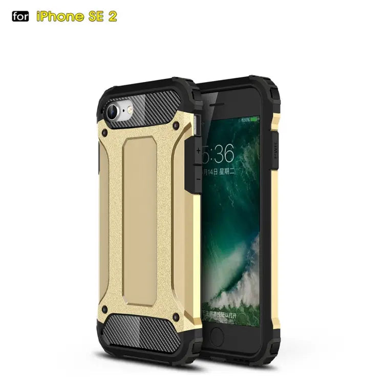 For iPhone SE 2020 Magic Armor TPU + PC Combination Case - Gold - Apple Accessories