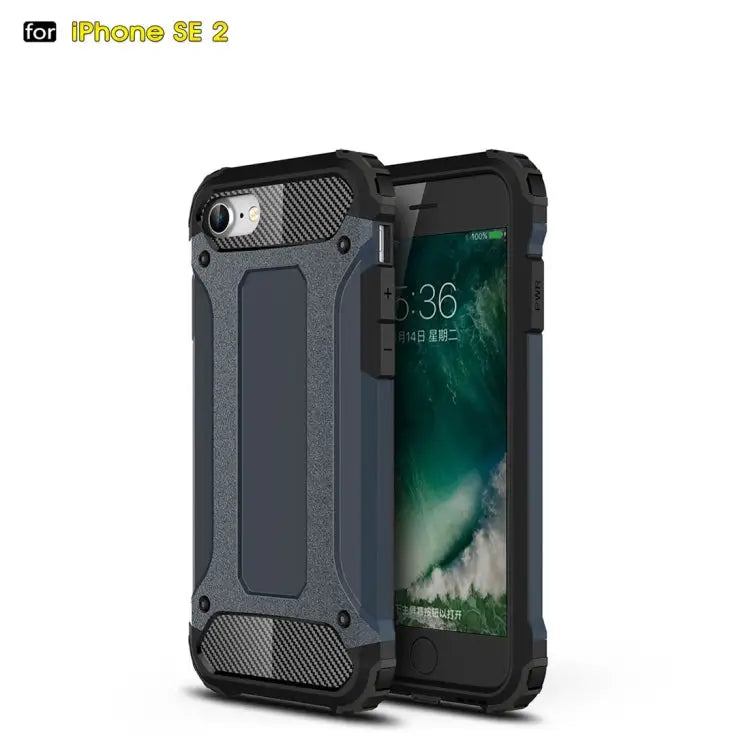 For iPhone SE 2020 Magic Armor TPU + PC Combination Case - Navy Blue - Apple Accessories