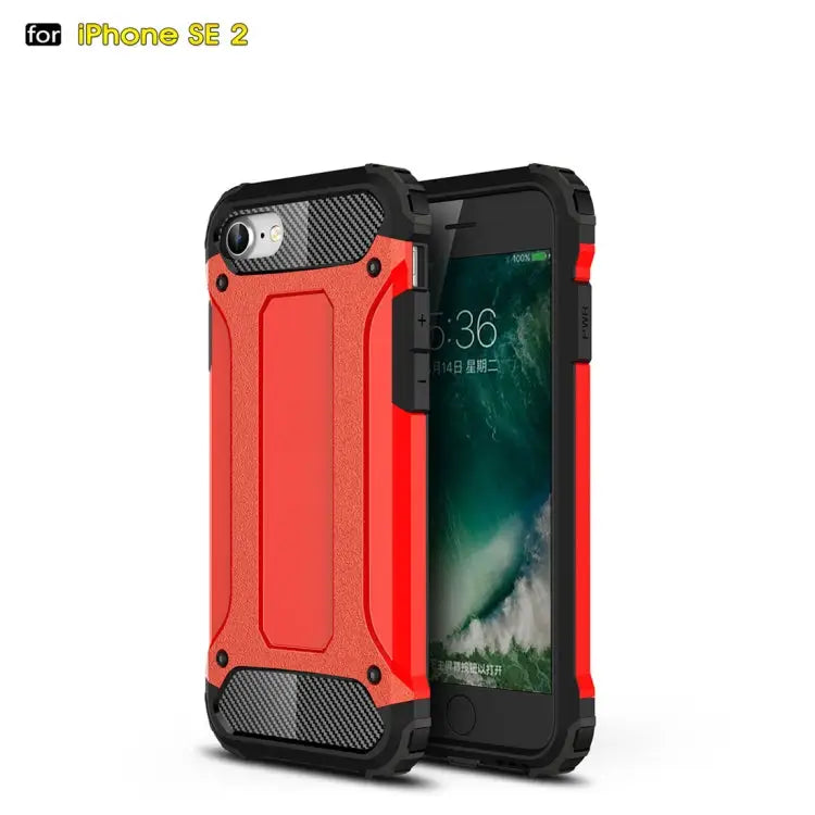 For iPhone SE 2020 Magic Armor TPU + PC Combination Case - Red - Apple Accessories