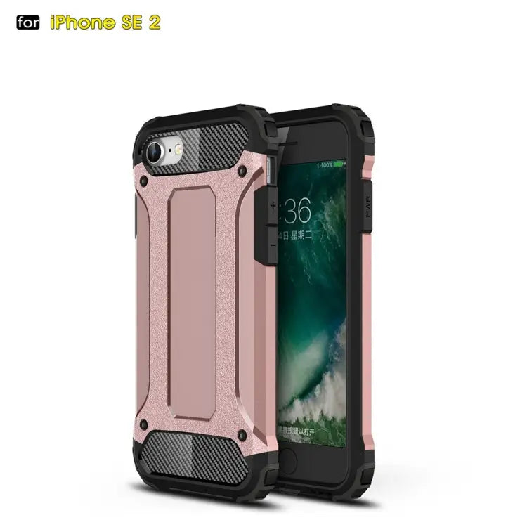 For iPhone SE 2020 Magic Armor TPU + PC Combination Case - Rose Gold - Apple Accessories
