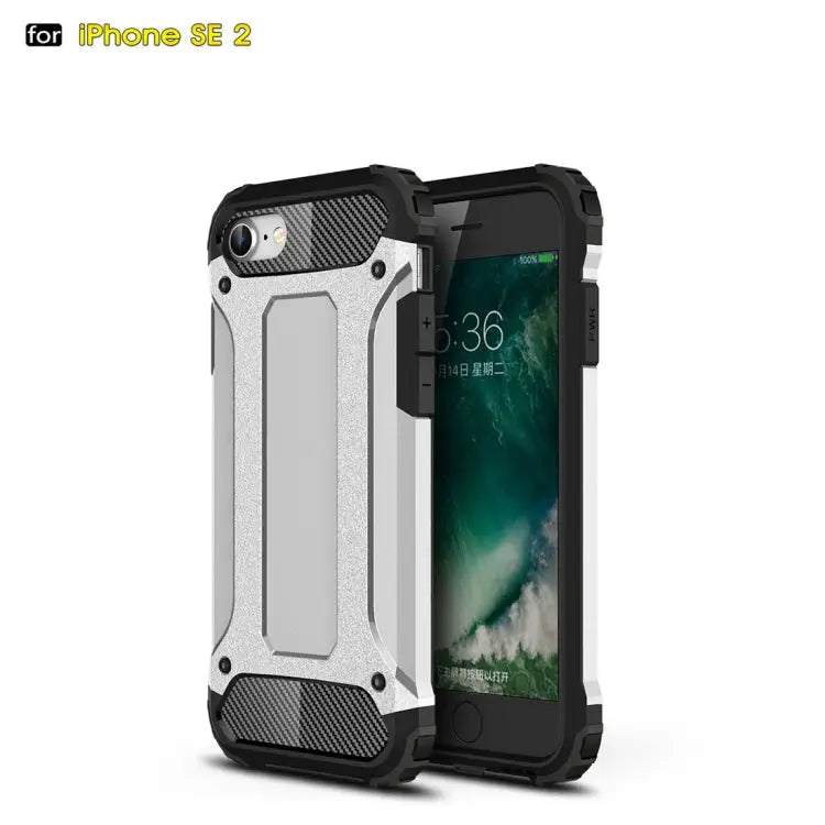For iPhone SE 2020 Magic Armor TPU + PC Combination Case - Silver - Apple Accessories