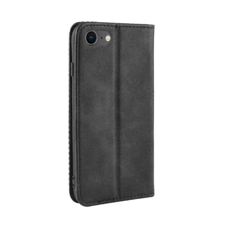 For iPhone SE (2020) Magnetic Buckle Retro Crazy Horse Texture Horizontal Flip Leather Case with Holder & Card Slots &