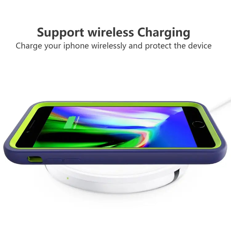 For iPhone SE（2020） Wave Pattern 3 in 1 Silicone + PC Shockproof Protective Case - Apple Accessories