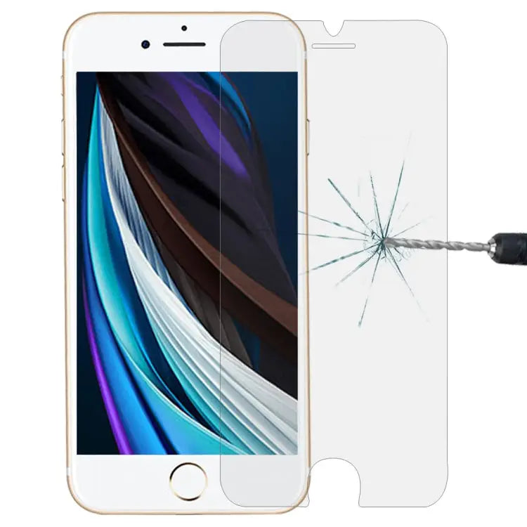 For iPhone SE 2022 / SE 2020 Large Arc EdgeTempered Glass Film - 1pcs