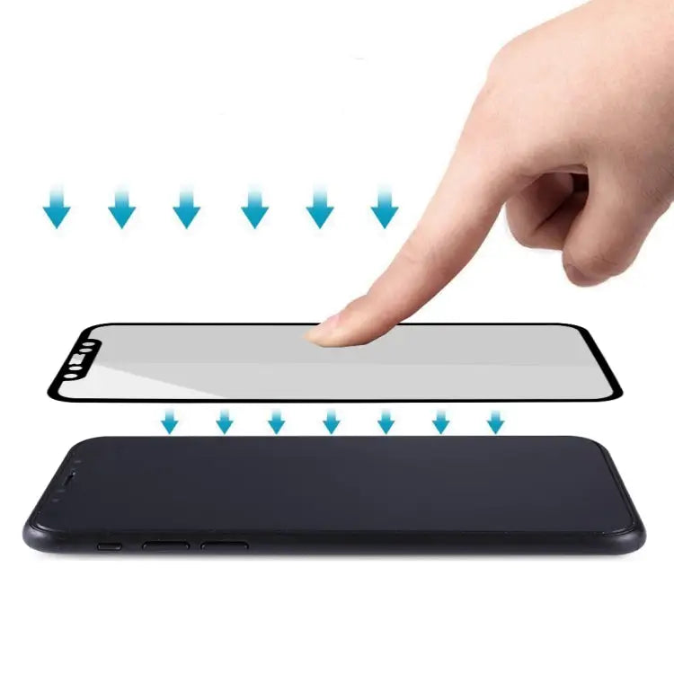 For iPhone X 0.26mm 9H Surface Hardness 3D Explosion-proof Full Screen Carbon Fiber Soft Edges Tempered Glass Screen
