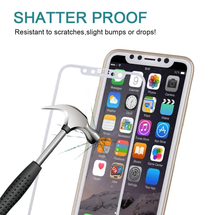 For iPhone X 0.3mm 9H Surface Hardness 4D Curved Full Screen Tempered Glass Screen Protector - For iPhone X (1 PC)