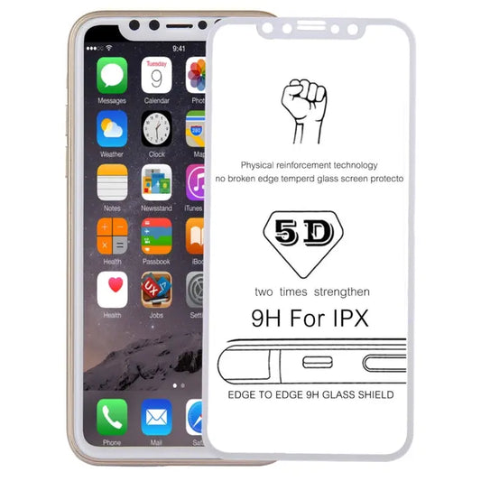 For iPhone X 0.3mm 9H Surface Hardness 4D Curved Full Screen Tempered Glass Screen Protector - For iPhone X (1 PC)