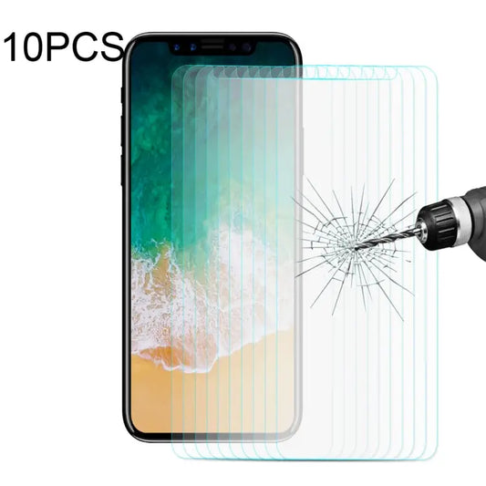 For iPhone X 10pcs ENKAY 0.26mm 9H Hardness 2.5D Curved Tempered Glass Screen Film - For X(0.26mm)