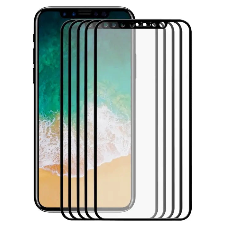 For iPhone X 5pcs ENKAY Hat-Prince 0.26mm 9H Surface Hardness 2.5D Explosion-proof Full Screen Tempered Glass Screen