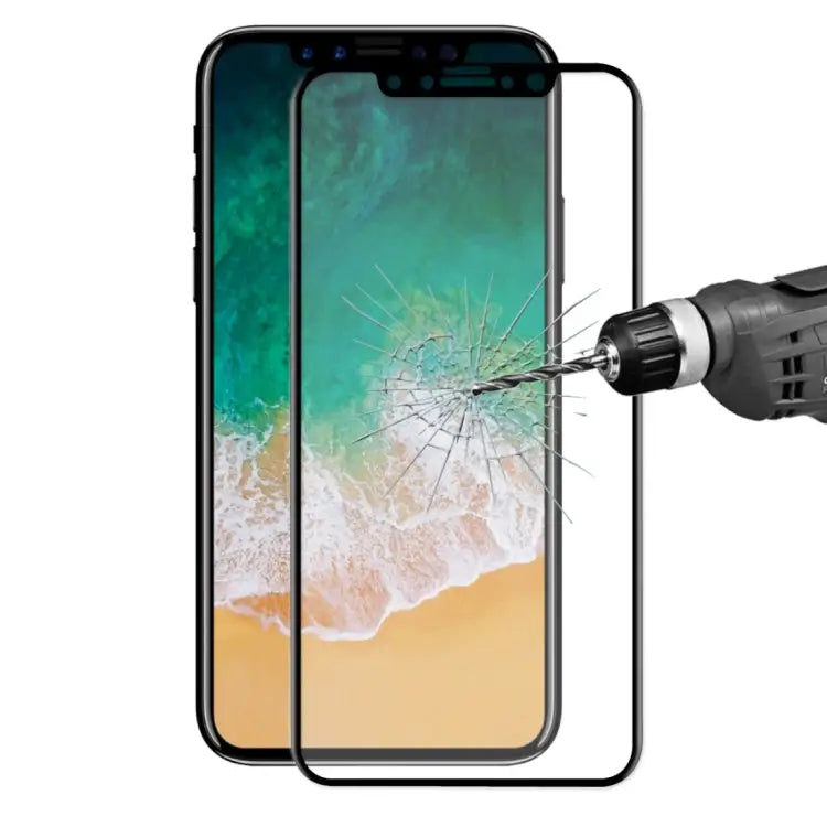 For iPhone X ENKAY Hat-Prince 0.26mm 9H Surface Hardness 3D Explosion-proof Full Screen Curved Heat Bending Tempered