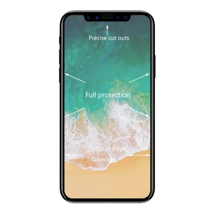 For iPhone X ENKAY Hat-Prince 0.26mm 9H Surface Hardness 3D Explosion-proof Full Screen Curved Heat Bending Tempered