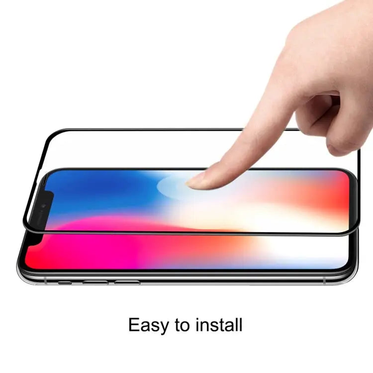 For iPhone X ENKAY Hat-Prince 0.26mm 9H Surface Hardness 6D Curved Edge Full Screen Tempered Glass Film - For X (6D)
