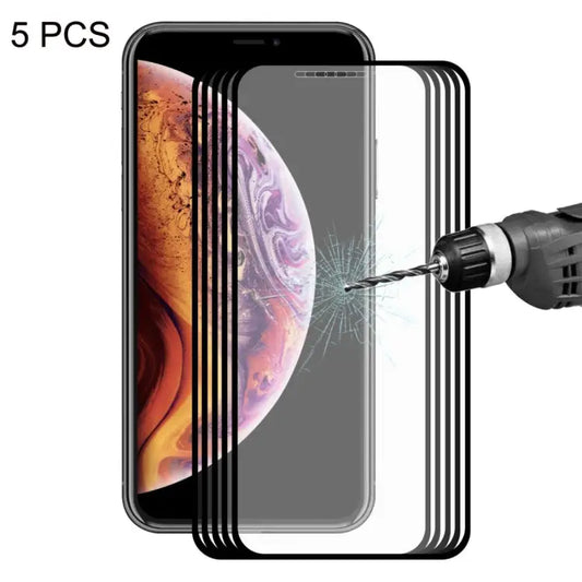 For iPhone X / XS 5pcs ENKAY Hat-Prince 0.2mm 9H 2.5D Full Screen Tempered Glass Film - For X / XS (2.5D)