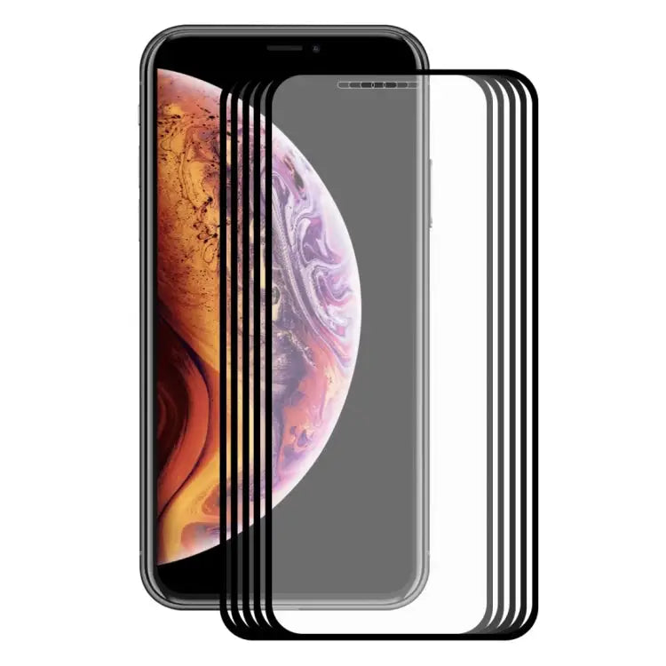 For iPhone X / XS 5pcs ENKAY Hat-Prince 0.2mm 9H 2.5D Full Screen Tempered Glass Film - For X / XS (2.5D)