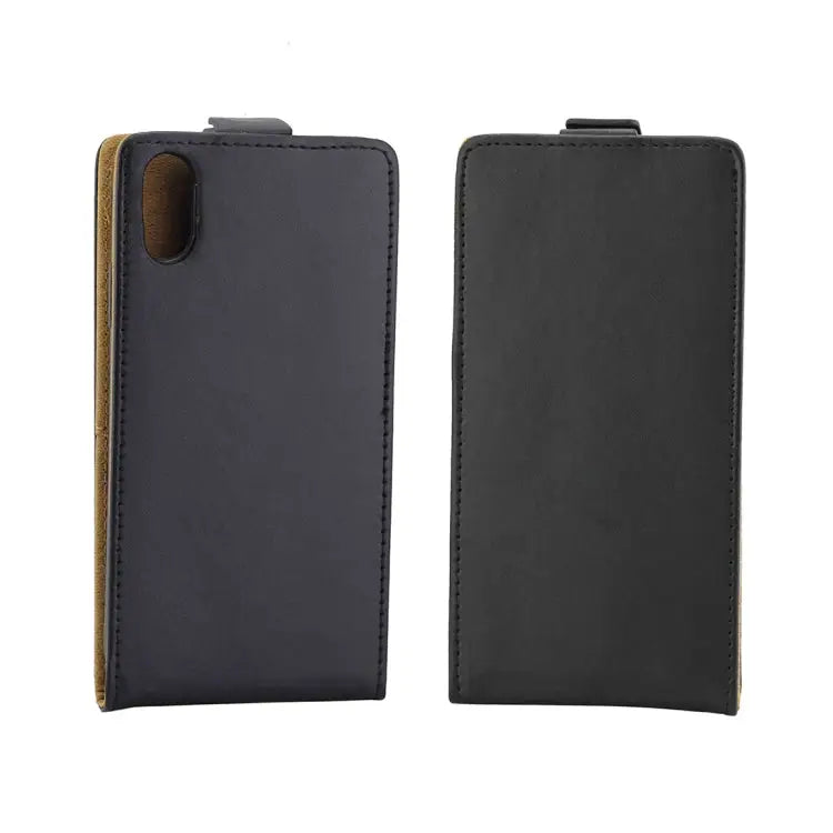 For iPhone X / XS Business Style Vertical Flip TPU Leather Case with Card Slot - For X / XS
