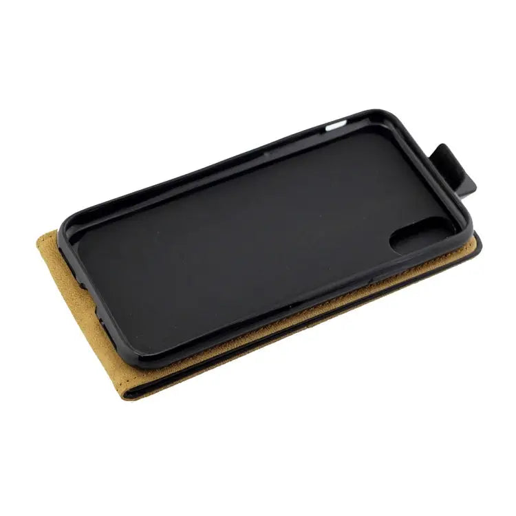 For iPhone X / XS Business Style Vertical Flip TPU Leather Case with Card Slot - For X / XS
