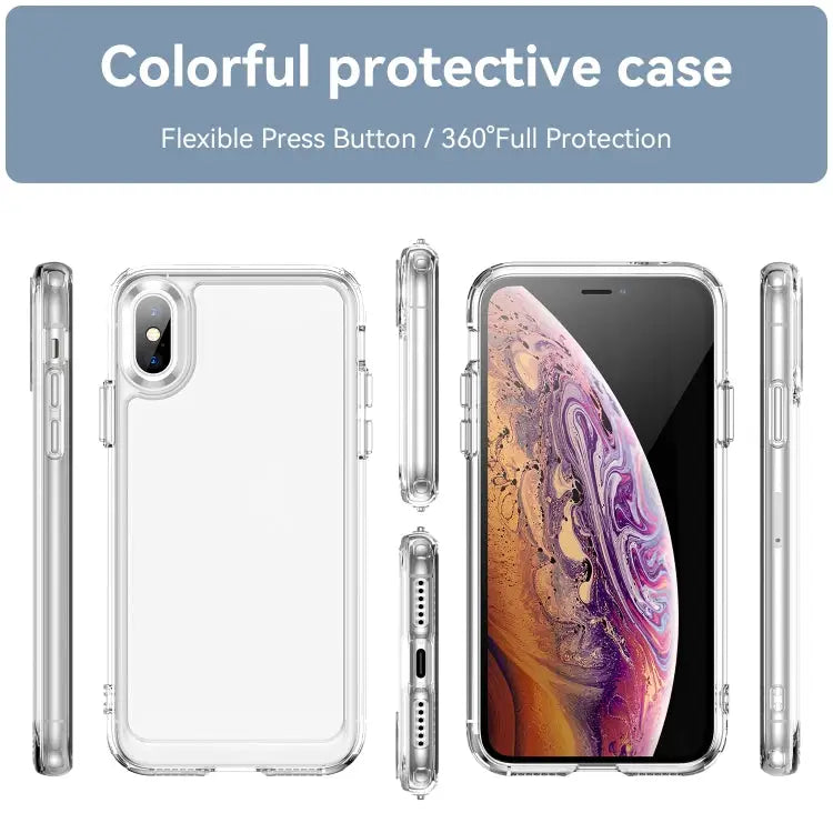 For iPhone X / XS Candy Series TPU Phone Case For iPhone X / XS - For iPhone X / XS / Transparent