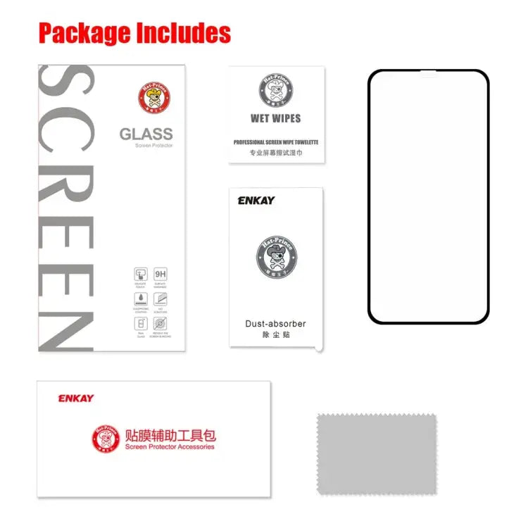 For iPhone X / XS ENKAY Hat-Prince 0.2mm 9H 2.5D Full Screen Tempered Glass Film - For X / XS (2.5D)