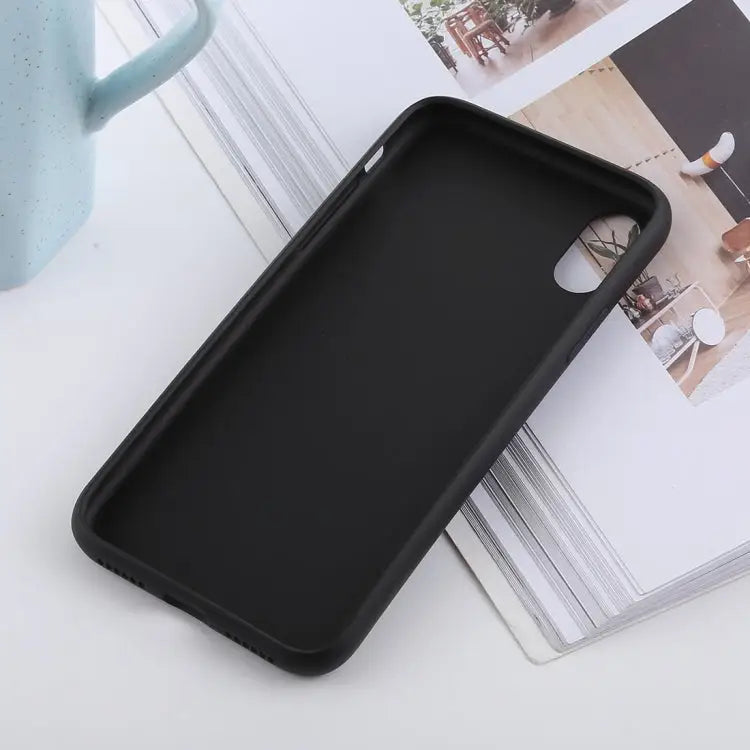 For iPhone X / XS Shockproof Solid Color Liquid Silicone Feel TPU Case - iPhone XS / X / Black