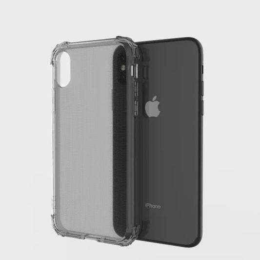 For iPhone X / XS Shockproof Transparent TPU Soft Case - Grey