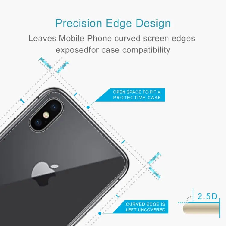 For iPhone X / XS Transparent Tempered Glass Back Screen Protector - For X