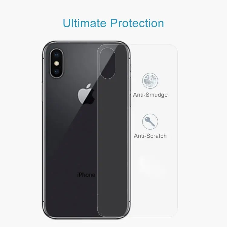 For iPhone X / XS Transparent Tempered Glass Back Screen Protector - For X
