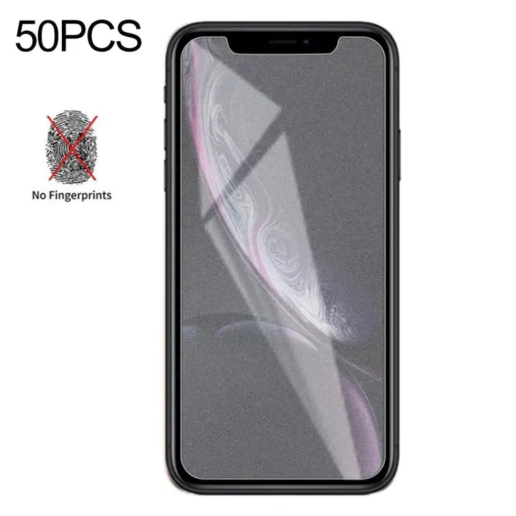 For iPhone XR / iPhone 11 50pcs Matte Frosted Tempered Glass Film No Retail Package - For iPhone XR / iPhone 11(50 PCS)
