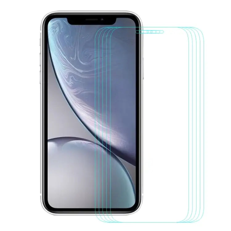 For iPhone XR 5pcs ENKAY Hat-Prince 0.26mm 9H 2.5D Tempered Glass Film - For XR (5 PCS)