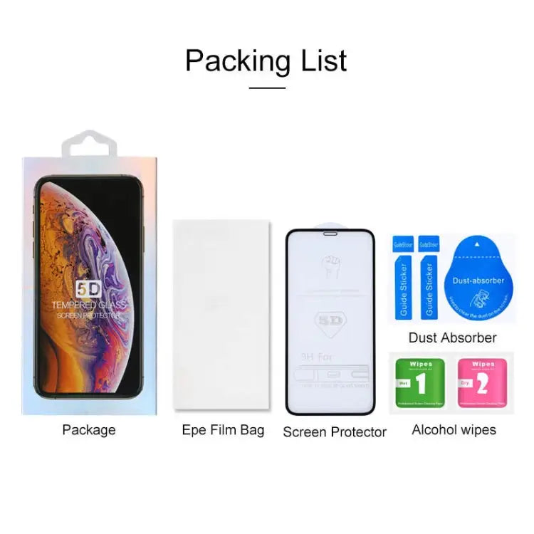 For iPhone XR 9H 5D Full Glue Full Screen Tempered Glass Film - For iPhone XR (1 PC)