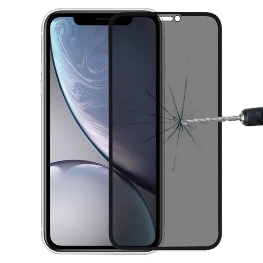 For iPhone XR 9H 6D Anti-peep Tempered Glass Film - For iPhone XR
