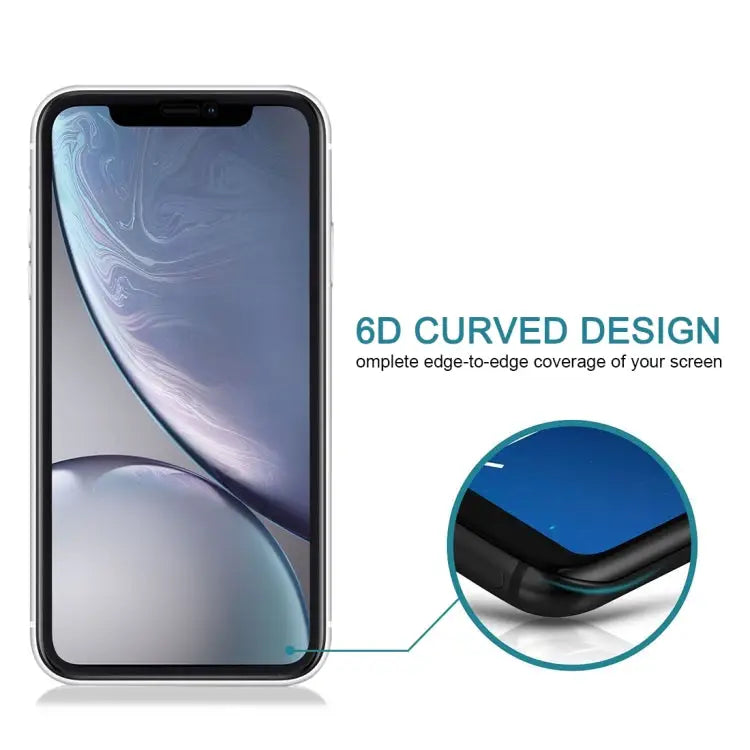 For iPhone XR 9H 6D Anti-peep Tempered Glass Film - For iPhone XR