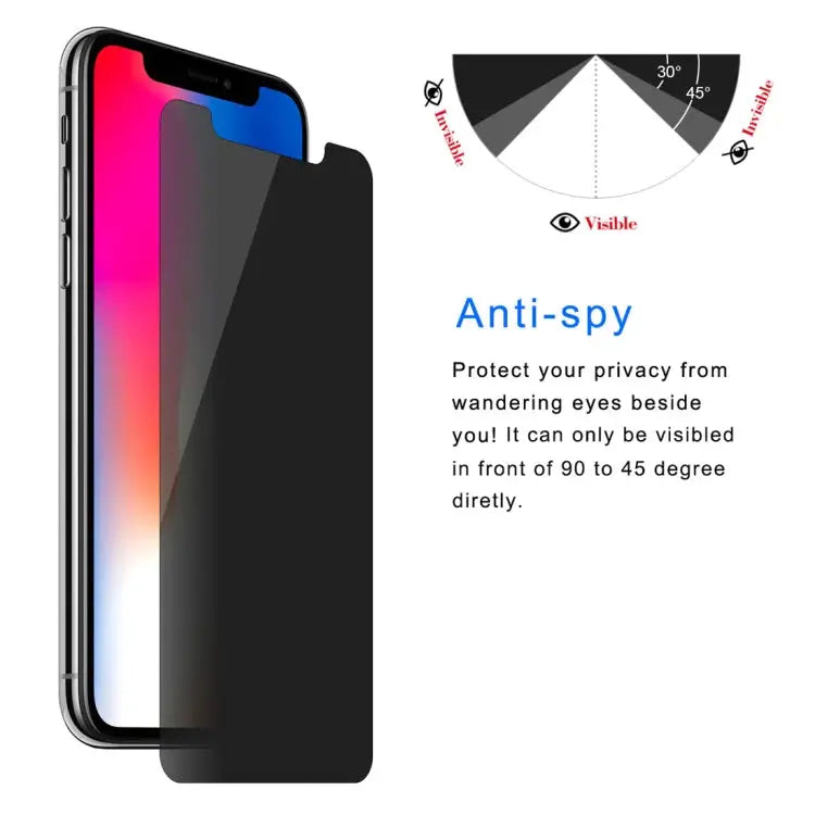 For iPhone XR ENKAY Hat-Prince 0.26mm 9H 2.5D Privacy Anti-glare Tempered Glass Film - For XR
