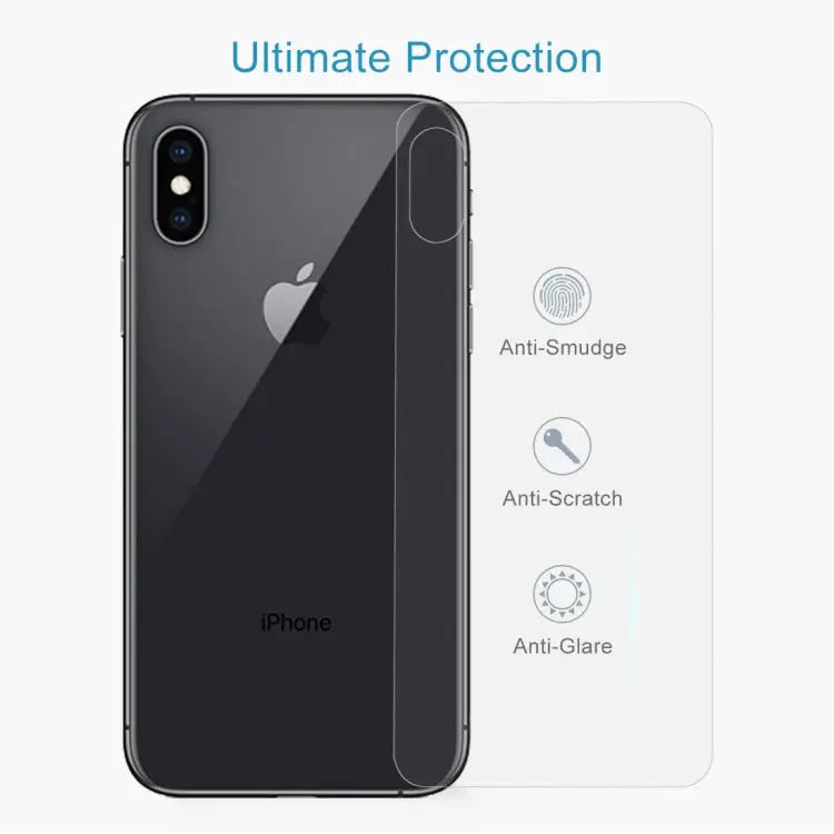 For iPhone XS Max 9H Tempered Glass Protector Back Screen Film - For XS Max