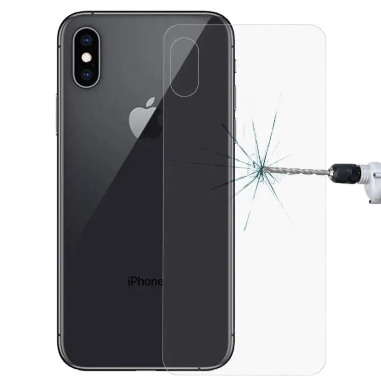 For iPhone XS Max 9H Tempered Glass Protector Back Screen Film - For XS Max