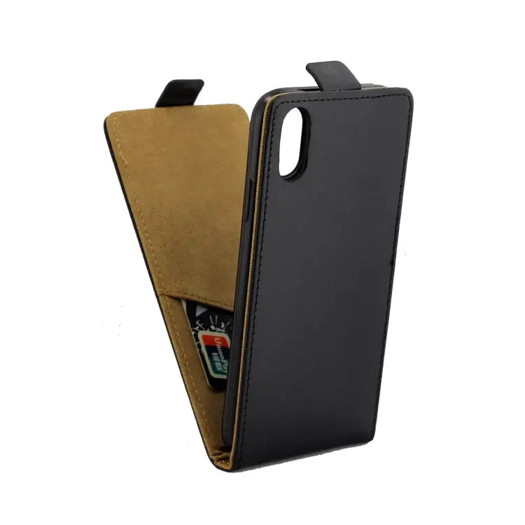 For iPhone XS Max Business Style Vertical Flip TPU Leather Case with Card Slot - For XS Max