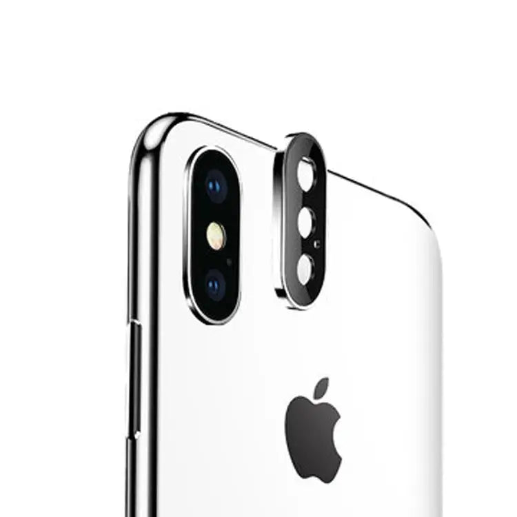 For iPhone XS Max Titanium Alloy Metal Camera Lens Protector Tempered Glass Film For iPhone XS Max (Black)(1 PC)