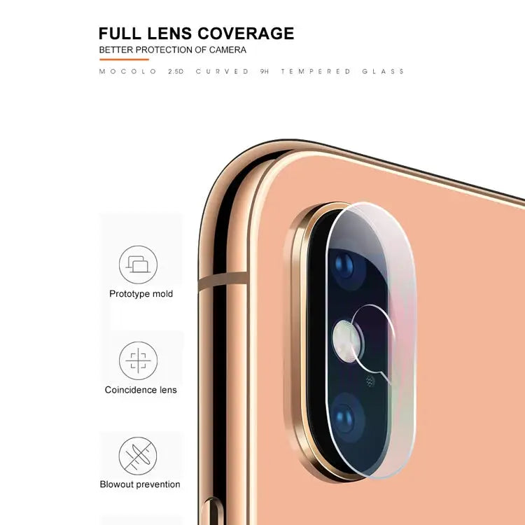 For iPhone XS / X mocolo 0.15mm 9H 2.5D Round Edge Rear Camera Lens Tempered Glass Film iPhone XS / X - iPhone XS / X