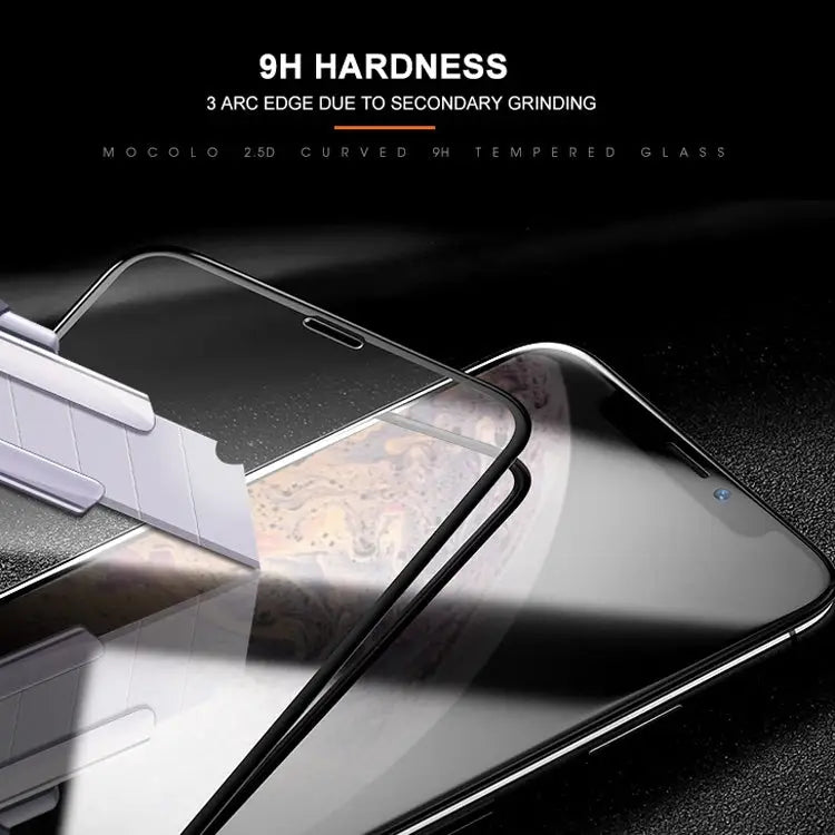 For iPhone XS / X mocolo 0.33mm 9H 2.5D Silk Print Tempered Glass Film - iPhone XS / X